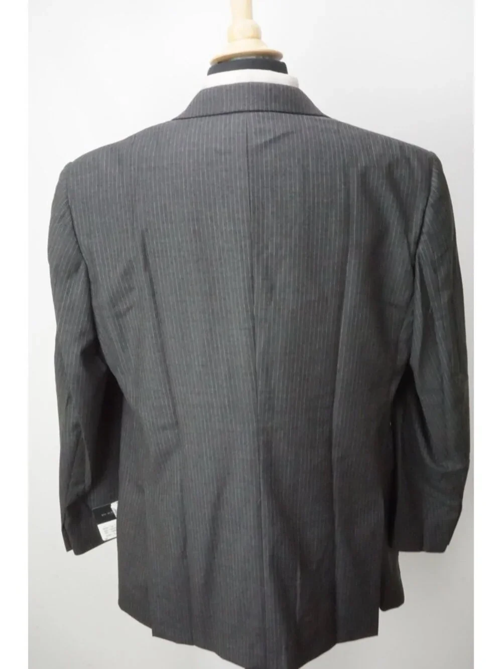 Burberry London Oxford Gray Pinstriped Wool 2 Pc Suit Jacket Pants 44R BRAND NEW